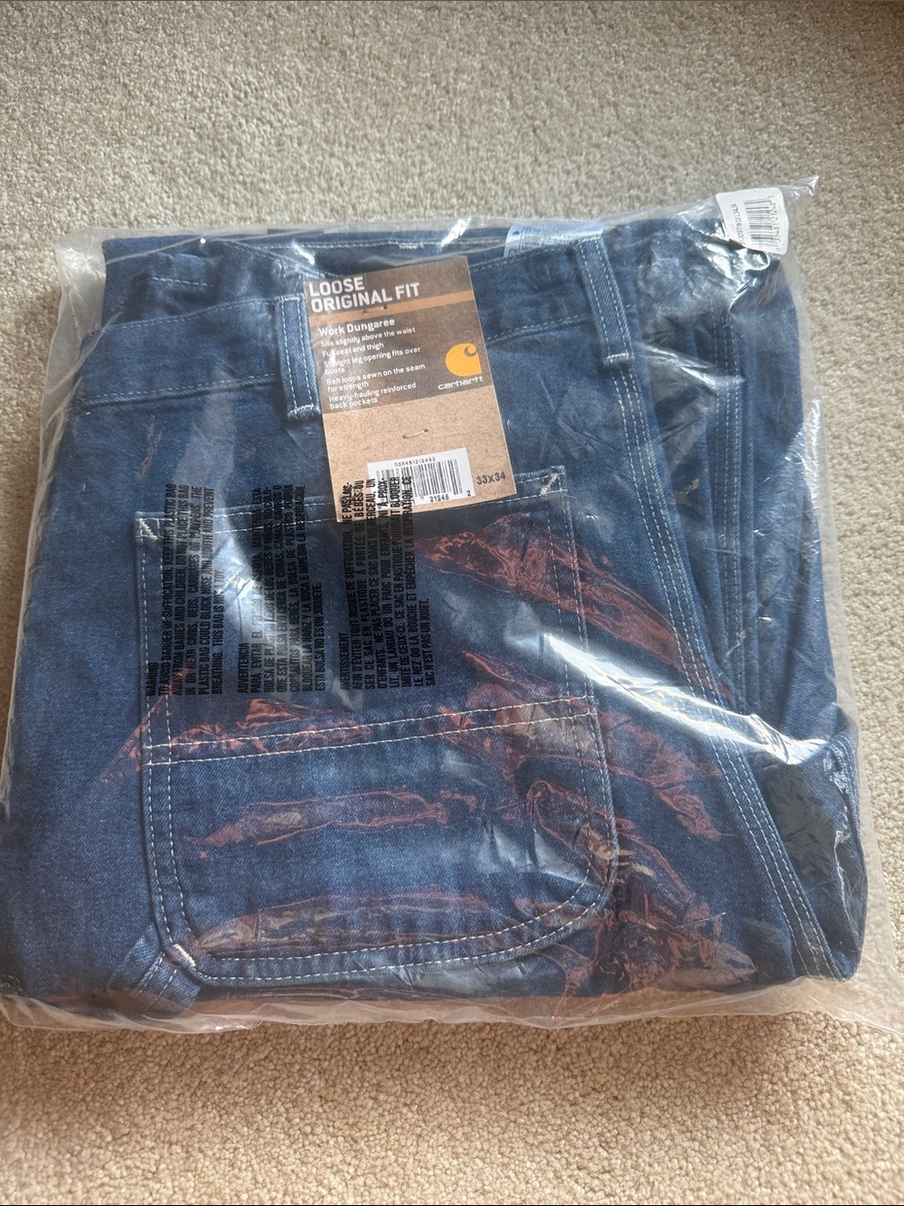 Carhartt Men’s Loose Original Fit Jeans - Dark Blue